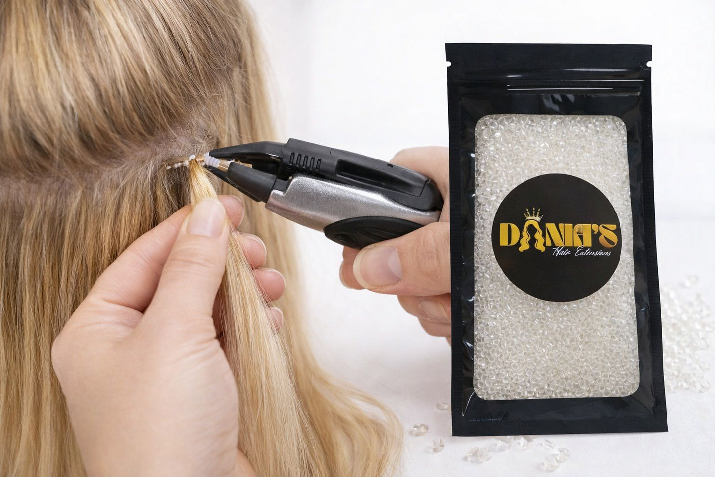 Queratina Italiana Premium — Máxima fijación, resistencia superior y resultados profesionales para extensiones de lujo.